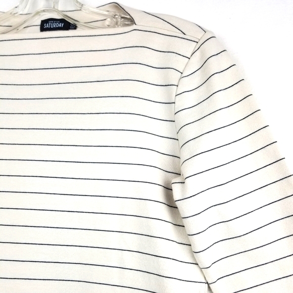 Kate Spade Saturday Ivory Striped Cotton Top Sz S - Picture 4 of 11